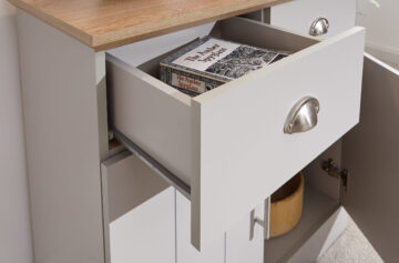 Oban Grey 2 Door Compact Sideboard with Drawers