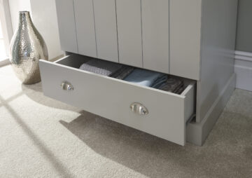 Oban Grey 2 Door Wardrobe with Drawer