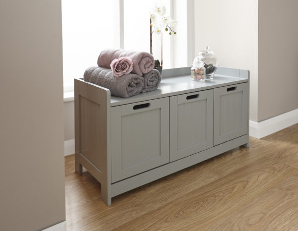 Skala Grey 3 Door Storage Unit | Self Assembly