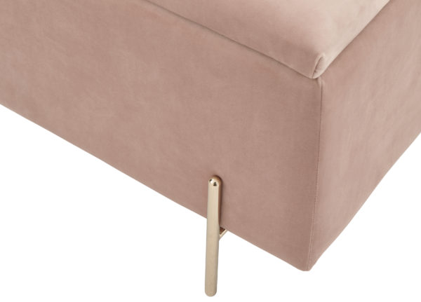 Miley Ottoman Storage Bench | Blush Pink | Self Assembly | Clearance