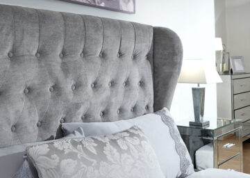 Braga Dark Grey 4’6 Double Ottoman Bed