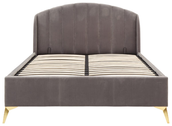 Haikou Double End Lift Ottoman Bed | Grey