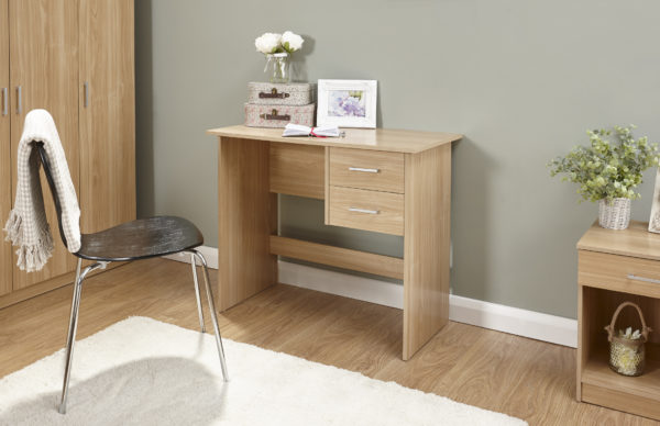 Elgin 2 Drawer Desk | Oak | Self Assembly