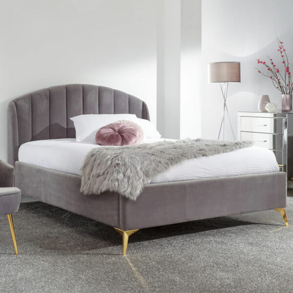 Haikou Double End Lift Ottoman Bed | Grey