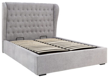 Braga Dark Grey 4’6 Double Ottoman Bed