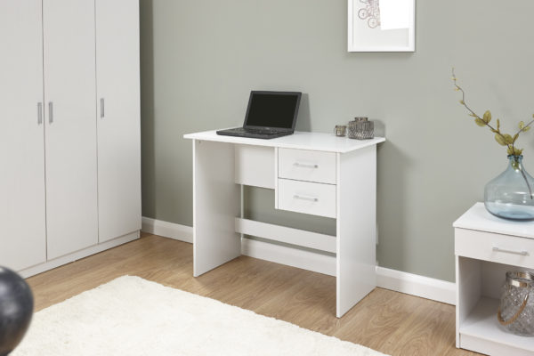Elgin 2 Drawer Desk | White | Self Assembly