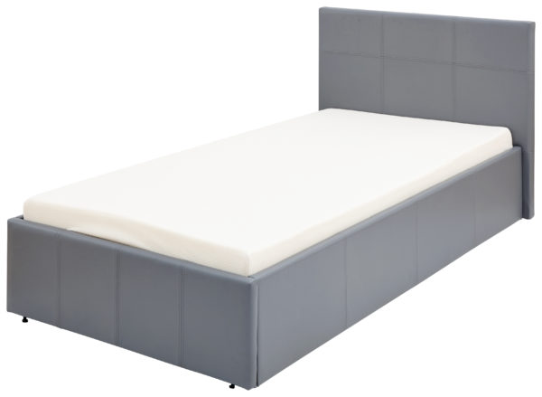 Marikina End Lift Ottoman Single Bed | Grey PU