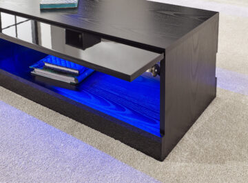 Lugo Black Coffee Table | Lift Up Panels