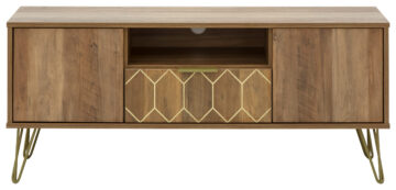 Kentwood Mango Wood 2 Door 1 Drawer TV Unit 116cm