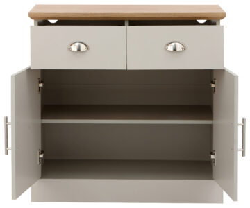 Oban Grey 2 Door Compact Sideboard with Drawers