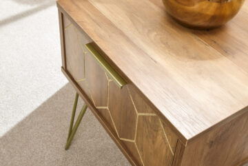 Kentwood 1 Drawer Lamp Table | Bedside Table | Mango Finish