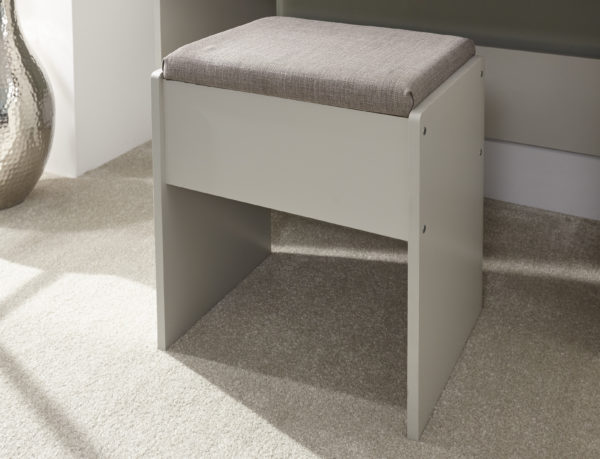 Oban Dressing Table with Stool | Grey | Self Assembly