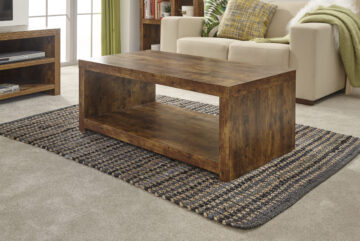 Maluku Coffee Table with Shelf | Mango Finish