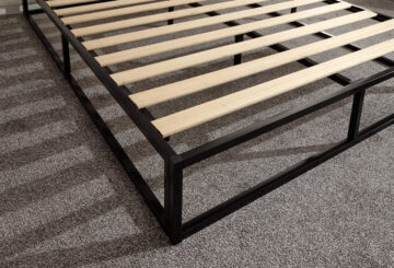 Simplicity Black 4′ Platform Small Double Bed