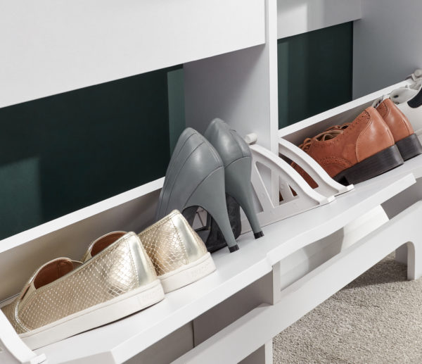 Narrow 4 Drawer Shoe Cabinet | White | Self Assembly