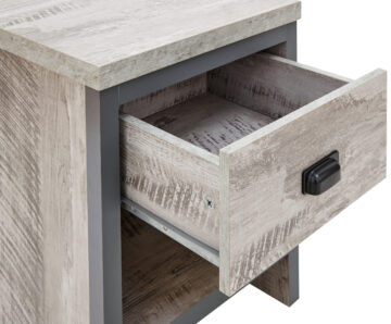 Fenway Grey 1 Drawer Lamp Table | Bedside Table