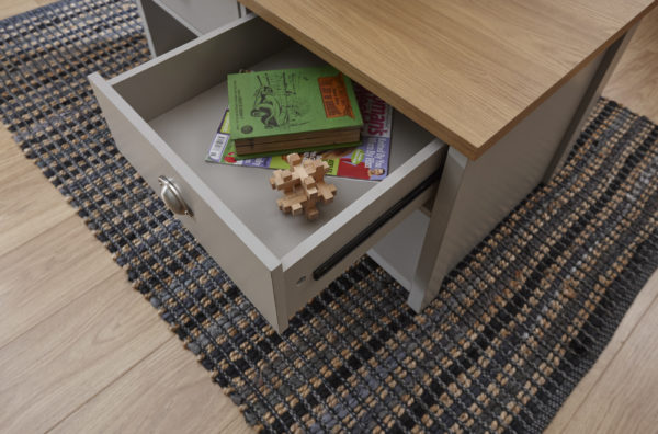 Fife Grey 2 Drawer Coffee Table | Grey | Self Assembly