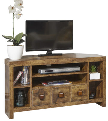 Maluku Corner TV Unit | Mango | Clearance