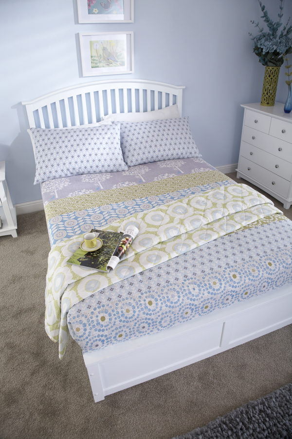Reus Wooden King Size Ottoman Bed  | White