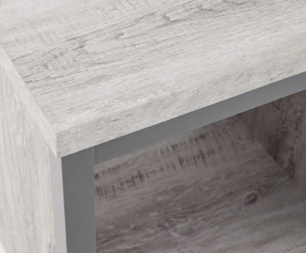 Fenway Simple Lamp Table | Grey | Self Assembly