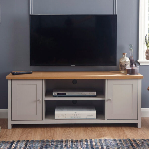 Fife Grey Large TV Cabinet | Grey | Self Assembly