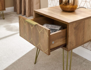 Kentwood 1 Drawer Lamp Table | Bedside Table | Mango Finish
