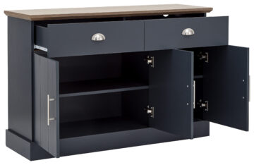 Oban Slate Blue 3 Door Large Sideboard with Drawers