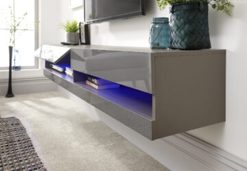 Lugo Grey Wall TV Unit 150cm | LED