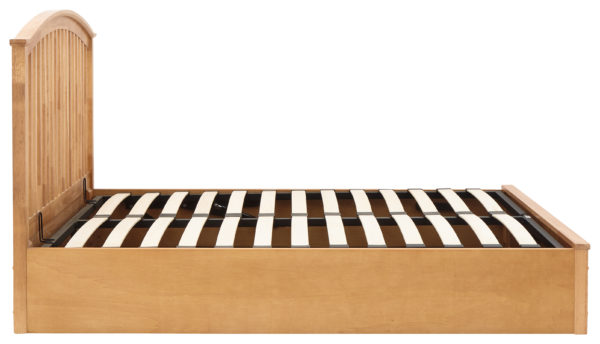 Reus Wooden Ottoman Double Bed Oak