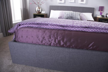 Baltimore Grey 5′ King Size Ottoman Bed
