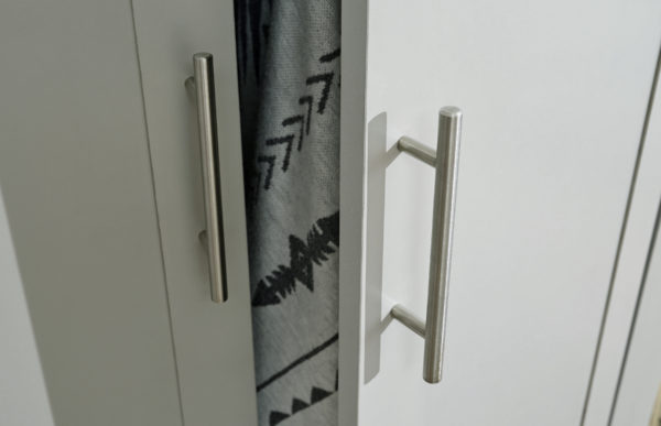 Fife Grey 3 Door 2 Drawer Wardrobe | Grey