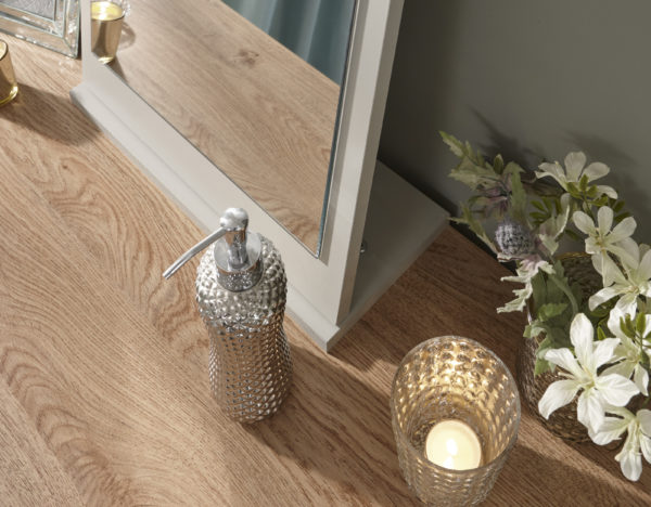 Oban Dressing Table with Stool | Grey | Self Assembly