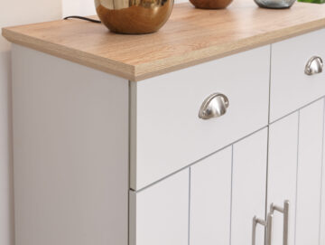 Oban Grey 2 Door Compact Sideboard with Drawers