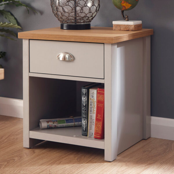 Fife Grey Lamp Table | Grey | Bedside Table | Self Assembly
