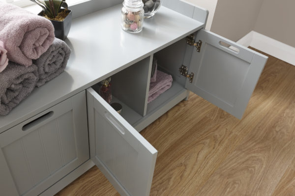 Skala Grey 3 Door Storage Unit | Self Assembly