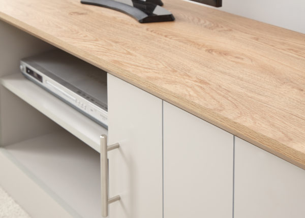 Oban Large TV Unit | Grey | Self Assembly