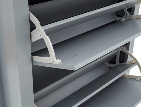 Two Tier Shoe Cabinet | Grey | Self Assembly