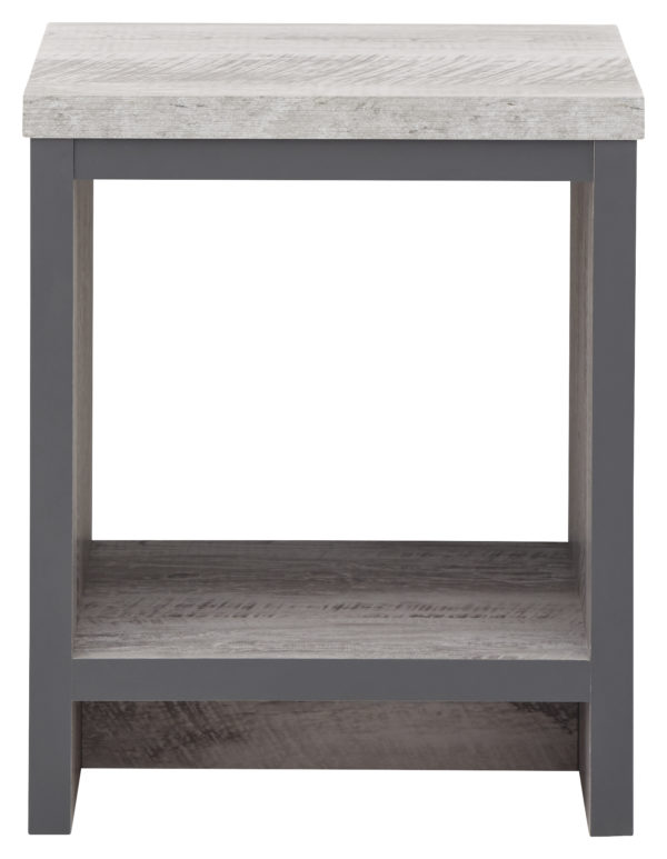 Fenway Simple Lamp Table | Grey | Self Assembly
