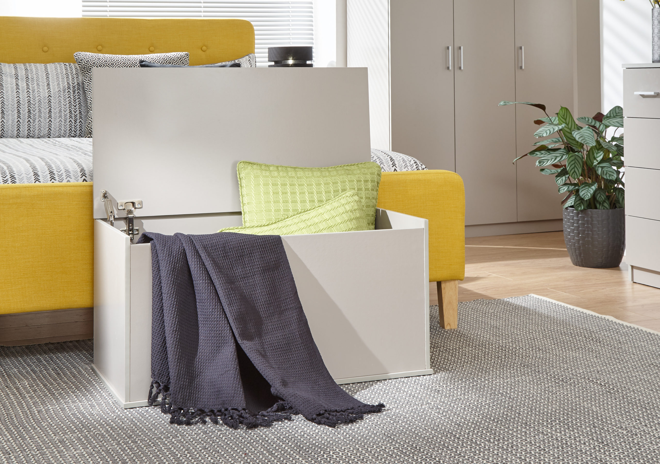 Elgin Storage Box Grey Self Assembly Oak World