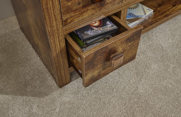 Maluku 2 Drawer TV Unit | Mango | Self Assembly