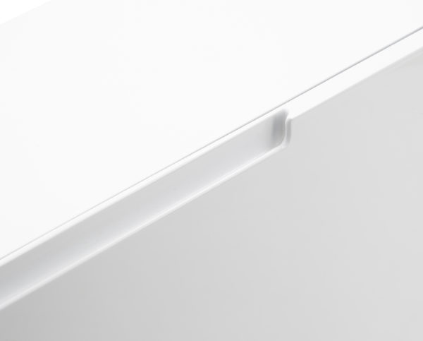 Narrow High Gloss 2 Tier Shoe Cabinet | White | Self Assembly