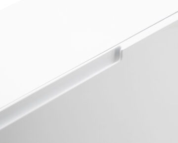 Narrow White High Gloss 2 Tier Shoe Cabinet