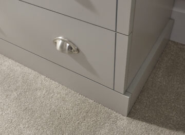 Oban Grey 2 Over 3 Chest of Drawers | Chrome Handles