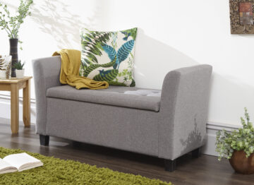 Roma Grey Fabric Window Seat