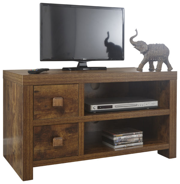 Maluku 2 Drawer TV Unit | Mango | Self Assembly