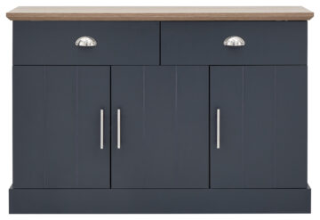 Oban Slate Blue 3 Door Large Sideboard with Drawers