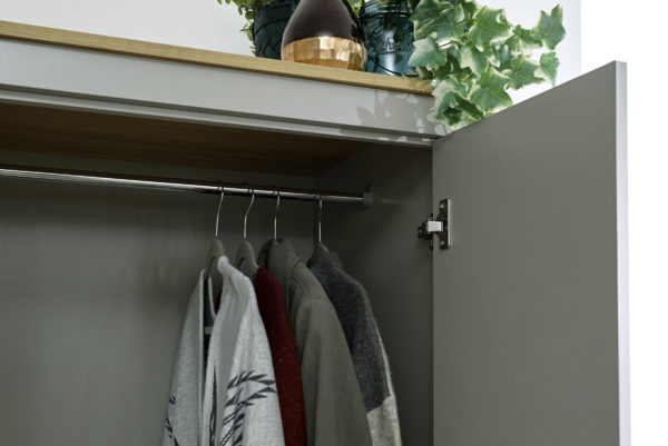 Fife Grey 3 Door 2 Drawer Wardrobe | Grey