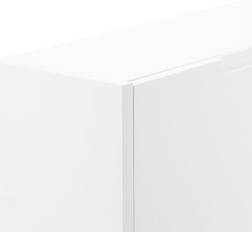 Narrow White High Gloss 2 Tier Shoe Cabinet