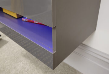 Lugo Grey Wall TV Unit 120cm | LED