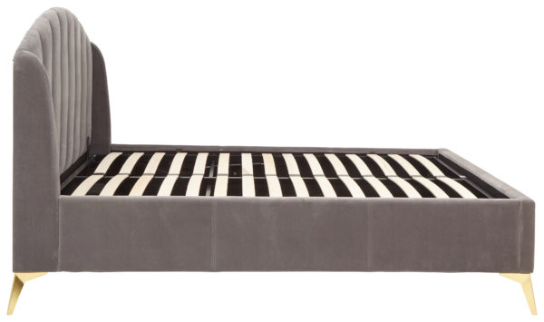 Haikou Double End Lift Ottoman Bed | Grey